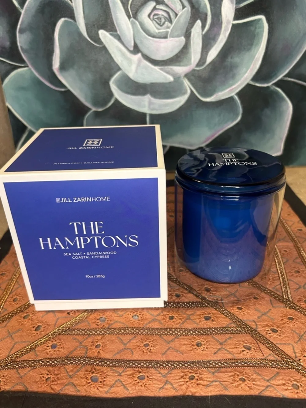 Jill Zarin Destination Candle- The Hamptons -Seasalt-Cypress-Sandalwood